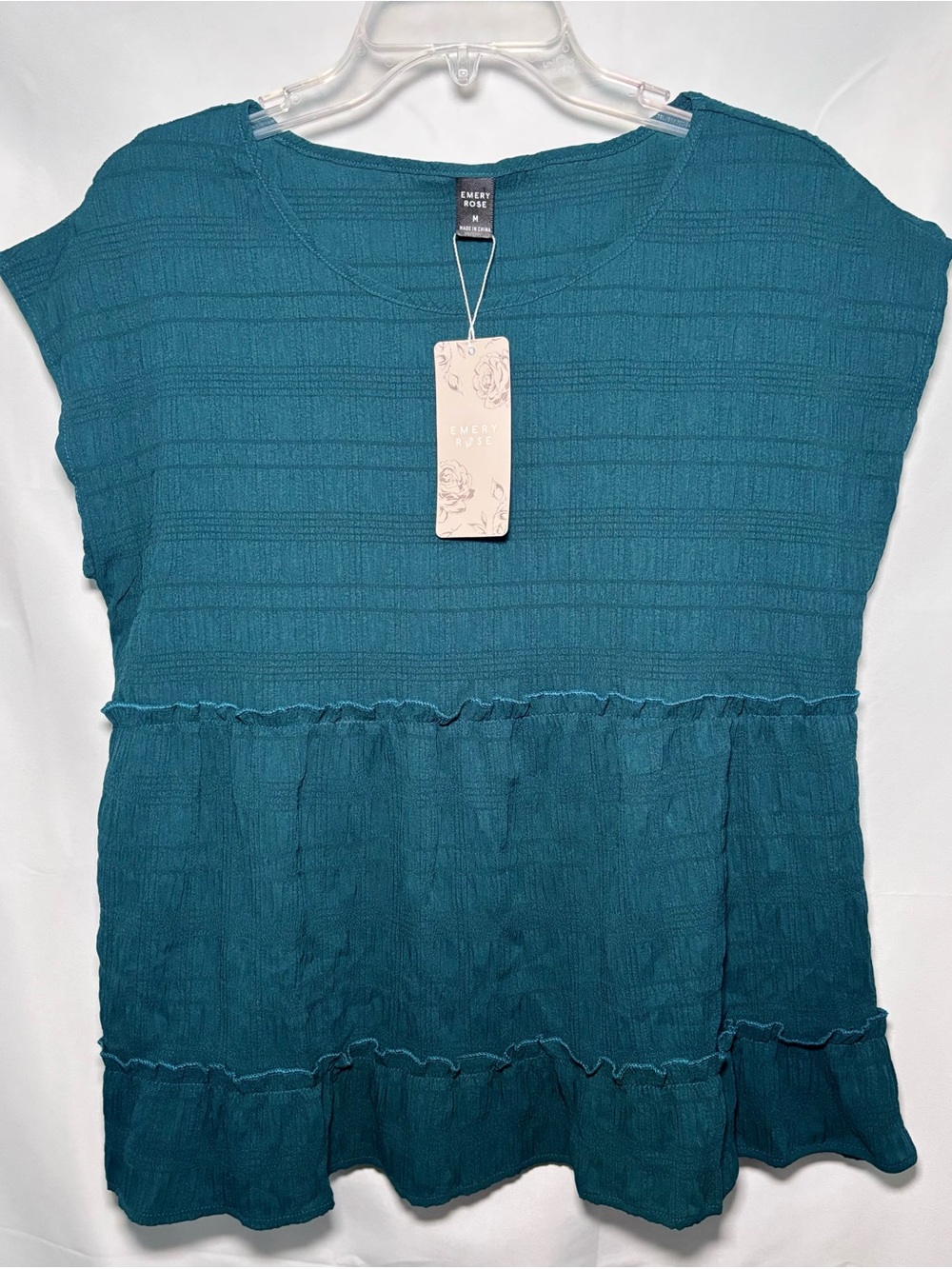 Emery Rose Tiered Ruffle Babydoll Top